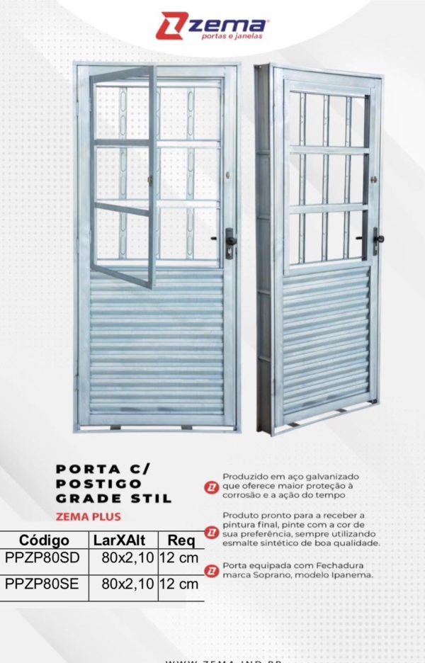 Porta c/ Postigo Grande Stil Plus