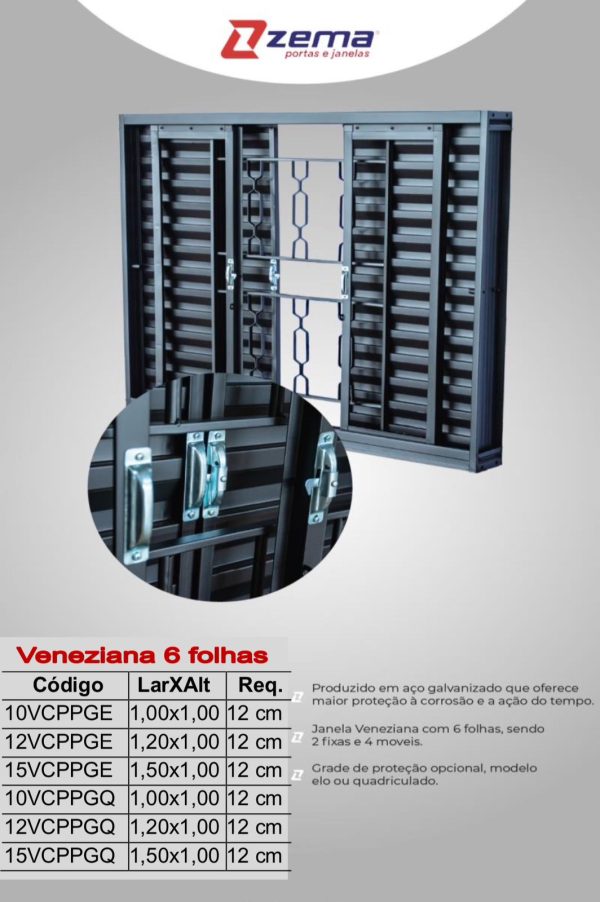 Veneziana 6 Folhas